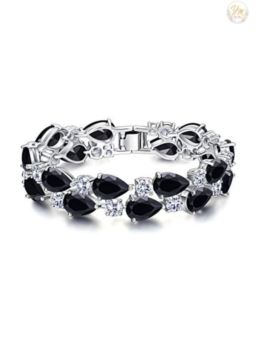 Cubic Zirconia Dual Layer Drop Tennis Bracelet Wedding Prom